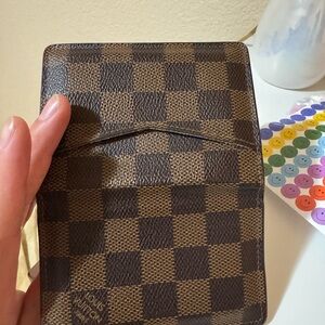 Louis Vuitton Brown and Tan Checkered Wallet